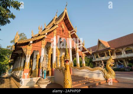 the Wat Wiang Kum Kam Temple in the city of Chiang Mai at north Thailand.   Thailand, Chiang Mai, November, 2019 Stock Photo