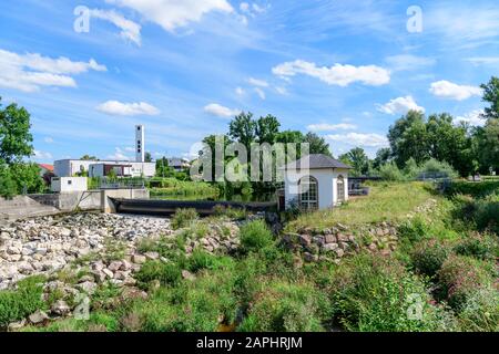 Impressions from the Augsburg region with its widely linked system of rivers, canals and water management facilities Stock Photo