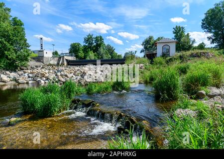 Impressions from the Augsburg region with its widely linked system of rivers, canals and water management facilities Stock Photo