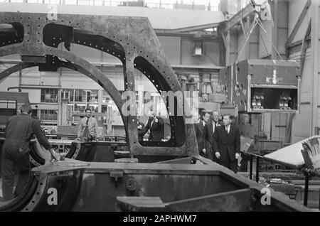 Prins Bernhard visits Twente Description: The prince during his tour through the factory of Stork Date: September 5, 1968 Location: Hengelo, Overijssel Keywords: visits, factories, tours Personal name: Bernhard, prince (1911-2004) Stock Photo