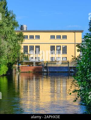 Impressions from the Augsburg region with its widely linked system of rivers, canals and water management facilities Stock Photo