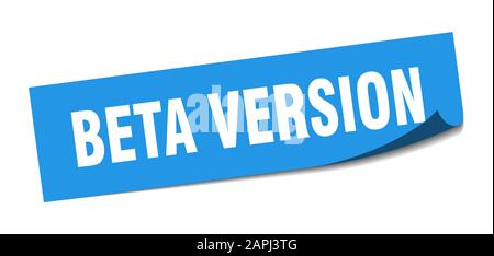 beta version sticker. beta version square sign. beta version. peeler Stock Vector