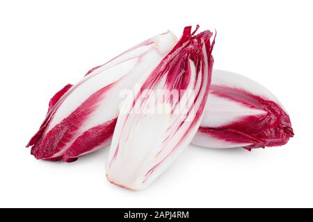 red chicory or radicchio isolated on white background Stock Photo