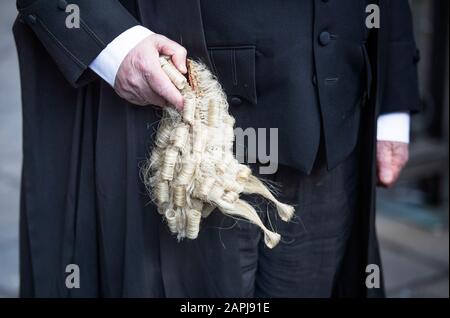 An advocate carries his wig outside Edinburgh Sheriff Court. PA Photo. Picture date: Thursday January 23, 2020. Photo credit should read: Jane Barlow/PA Wire Stock Photo