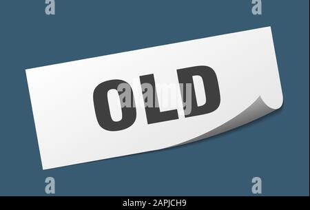 old sticker. old square sign. old. peeler Stock Vector