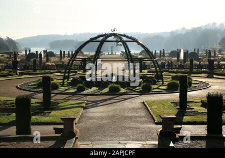 Trentham gardens, Stoke on Trent in winter. Stock Photo