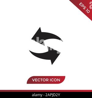 Refresh vector icon in modern design style for web site and mobile app Stock Vector