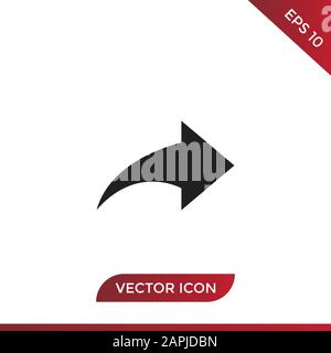 Forward arrow vector icon in modern design style for web site and mobile app Stock Vector