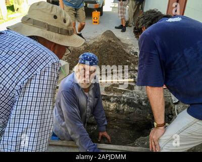 Archaeologists. St. Augustine, Florida. Stock Photo