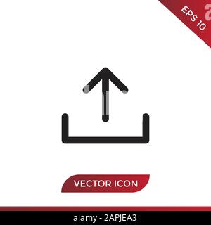 Upload vector icon in modern design style for web site and mobile app Stock Vector
