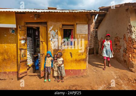 Village children in Kitwa, Uganda Stock Photo
