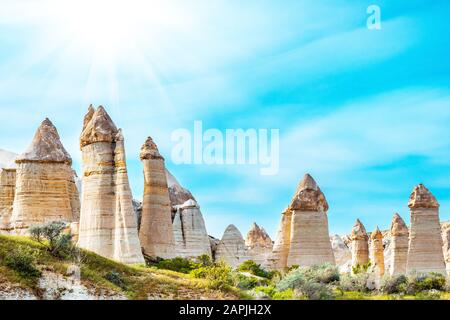 Love valley in Cappadokia. Goreme, Turkey Stock Photo