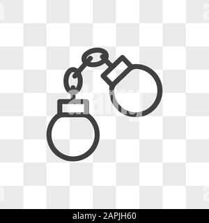 Handcuffs vector icon in modern design style for web site and mobile app Stock Vector