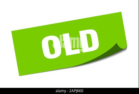 old sticker. old square sign. old. peeler Stock Vector