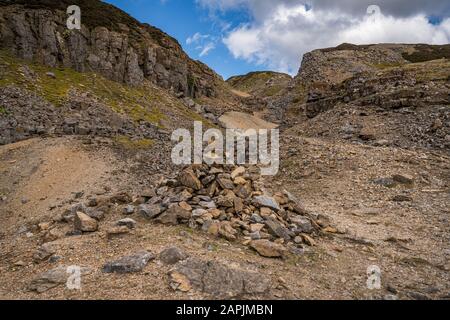 Walking at the Woodward Lead Level in the Yorkshire Dales near Gunnerside, North Yorkshire, England, UK Stock Photo