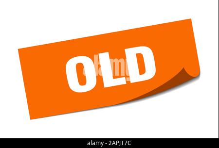 old sticker. old square sign. old. peeler Stock Vector