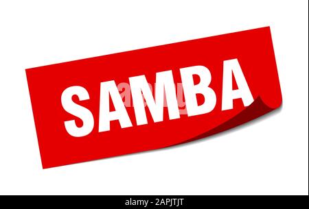samba sticker. samba square sign. samba. peeler Stock Vector Image ...