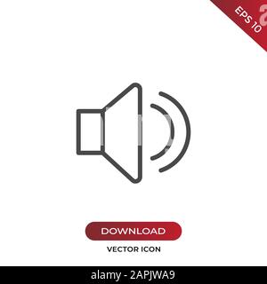 Sound icon vector. Simple sound sign in modern design style for web site and mobile app. EPS10 Stock Vector