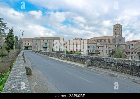 The village of Montolieu Aude Languedoc - Roussillon France Stock Photo