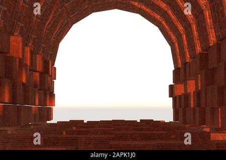 3d rendering of backgrounds abstract. 3d illustration of simple Geometric Stock Photo
