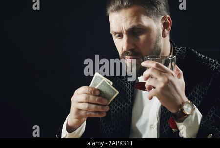 The gambler portrait Stock Photo