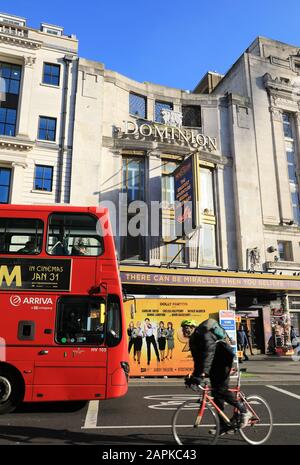 The Dominion Theatre on Tottenham Court Road, in London's West End, in the UK Stock Photo