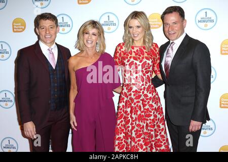 Ben Shephard, Kate Garraway, Charlotte Hawkins and Richard Arnold, Good Morning Britain 1 Million Minutes Awards, Television Centre White City, London Stock Photo