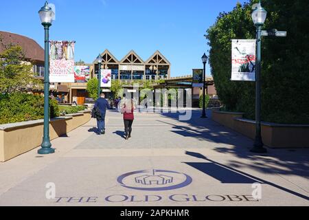 SAN DIEGO, CA -5 JAN 2020- View of the Old Globe Theatre located in Balboa Park, San Diego, California, United States. Stock Photo