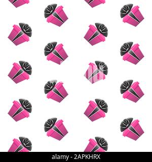 Gift box seamless pattern with presents boxes ribbon bow celebration surprise birthday wrapping paper or textile repeatable decor , vector cartoon . i Stock Vector
