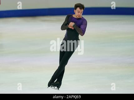 Steiermarkhalle, Graz, Austria. 24th Jan, 2020. Dmitri Aliev of Russia during Men Free Skating at ISU European Figure Skating Championships in Steiermarkhalle, Graz, Austria. Credit: csm/Alamy Live News Stock Photo