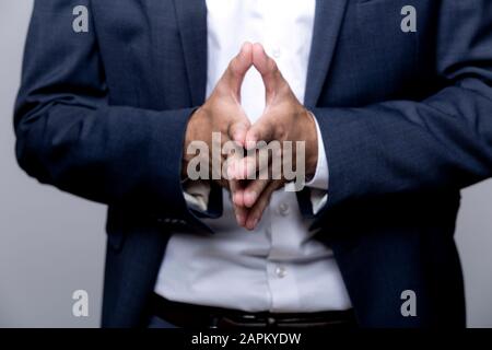 Hands of businessman, close-up Stock Photo