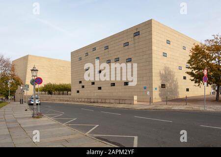 Germany, Saxony, Dresden, Exterior of New Synagogue Stock Photo