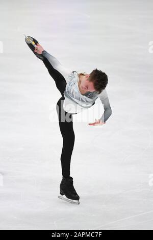 Vladimir LITVINTSEV (AZE), during Men Free Skating, at the ISU European