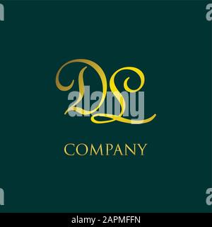 Luxury Gold Letter DL, Alphabet Logo Design Template, Initial Logo Concept, Monogram Logotype, Best For Fashion Product, Vector EPS 10 Stock Vector