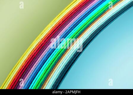 closeup of colorful paper arc Stock Photo