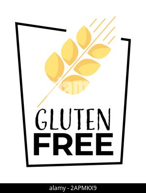 No wheat or gluten free product isolated icon Stock Vector