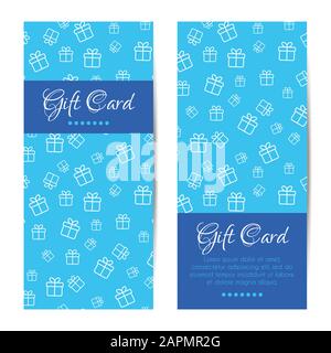 Vector gift cards, banners. Boxes pattern Stock Vector