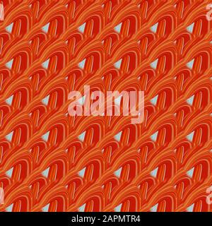Seamless red patterns and curves abstract background. wavy repeat texture. Stock Photo