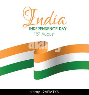 India independence day. Vector greeting card Stock Vector