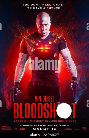 RELEASE DATE: March 13, 2020 TITLE: Bloodshot STUDIO: Sony Pictures DIRECTOR: Dave Wilson PLOT: Ray Garrison, a slain soldier, is re-animated with superpowers. STARRING: VIN DIESEL as Ray Garrison / Bloodshot. (Credit Image: © Sony Pictures/Entertainment Pictures) Stock Photo