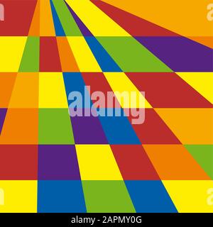 Abstract geometric artwork, chessboard colored Stock Vector