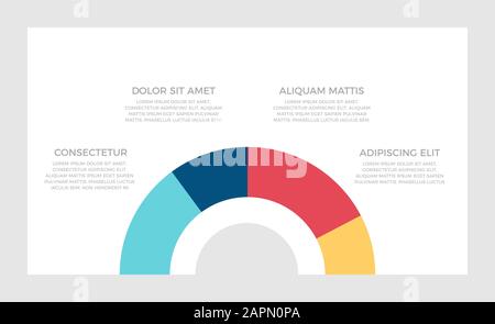 Set of turquoise and dark blue, red, orange elements for infographic presentation slides with charts, graphs, timeline, circles. Stock Vector