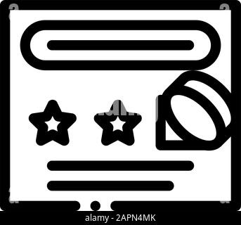 Number Guessing Sheet Icon Vector Outline Illustration Stock Vector