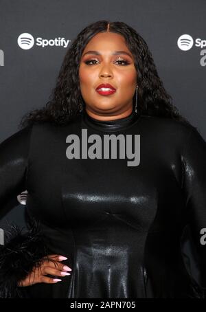 West Hollywood, Ca. 23rd Jan, 2020. Lizzo, at the Spotify Best New Artist 2020 Party at The Lot Studios in West Hollywood, California on January 23, 2020. Credit: Faye Sadou/Media Punch/Alamy Live News Stock Photo