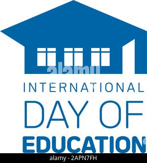 International Day of Education vector template. 24 January design for ...
