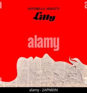 Antonello Venditti - original vinyl album cover - Lilly - 1975 Stock Photo