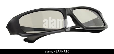 3D home entertainment glasses isolated on a white background Stock Photo