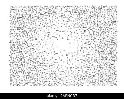 Confetti new background poster. The good confetti background illustrations design. Hand drawn Egypt signs creative. Stock Vector