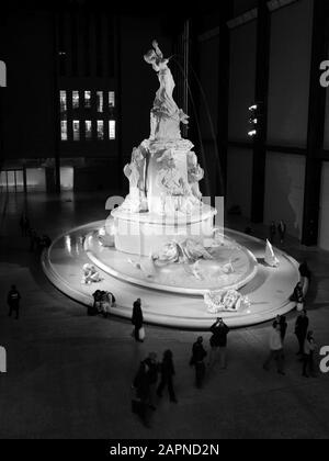 'Fons Americanus' fountain by Kara Walker in Tate Modern Museum, Southwark, London, UK. Stock Photo