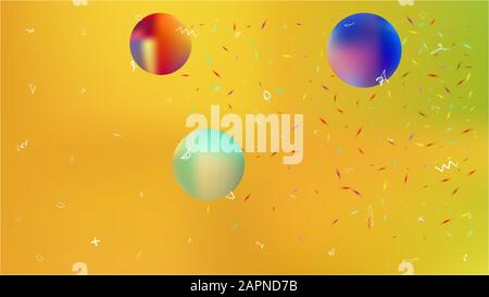 A space themed background illustration. Illustration, modern. Funny hi-res and fresh. Stars, planets, signs. Colorful universe new space background. Stock Vector